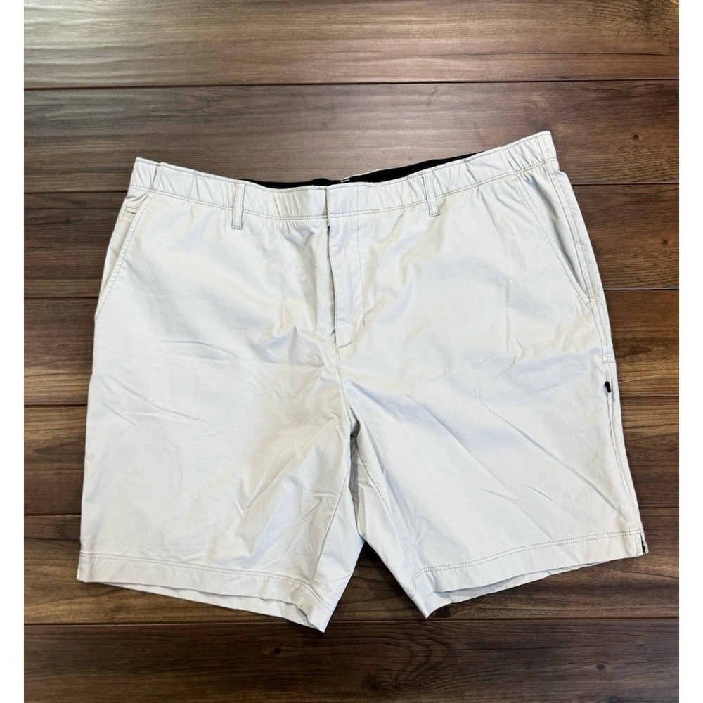 01.Algo Performance Stretch Water Repellent 40x9" Shorts Khaki Business Casual